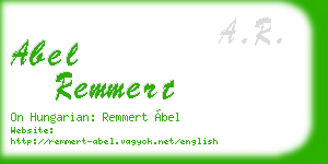 abel remmert business card